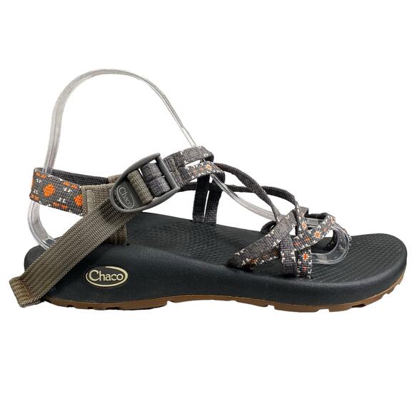 Chaco Women's Z/2 Grey Orange Strappy Hiking Trail Sandals Size US 9 - Picture 1 of 9
